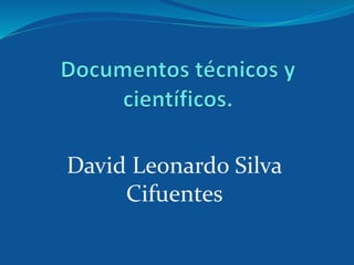 David Leonardo Silva
Cifuentes
 
