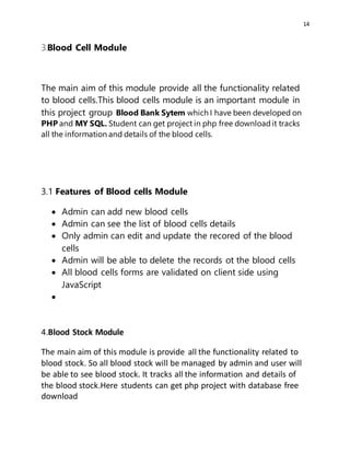 Blood Bank System Peroject (website) Full Document | DOCX