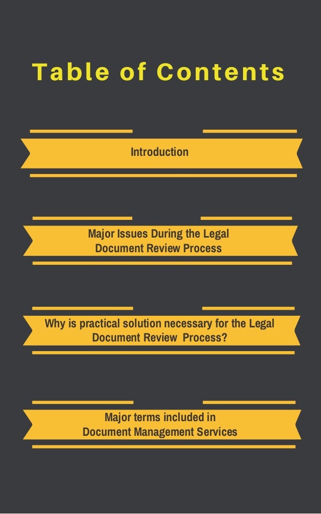 A Practical Guide to Manage Legal Document Review Process