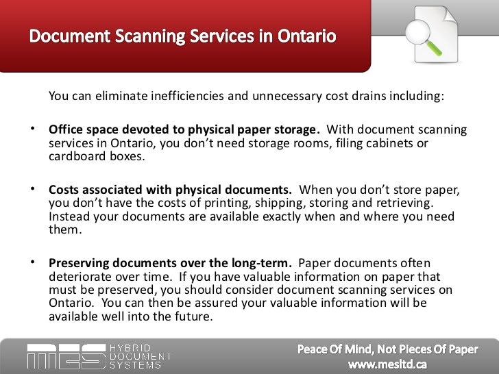 Document Scanning Services in Ontario How Document Scanning Services