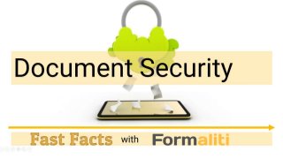 Fast Facts about Document Security