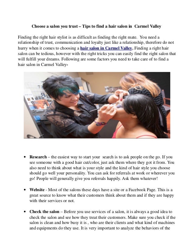 Hair Salon Carmel Valley