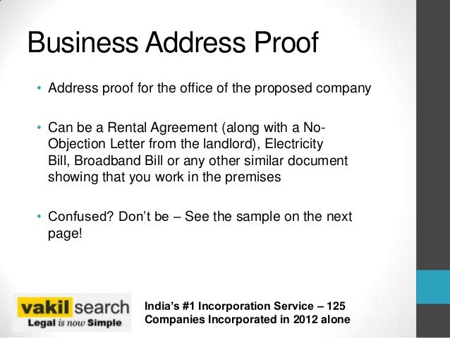 no objection certificate for business