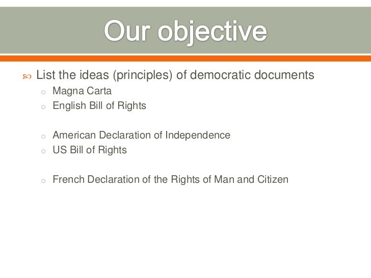 Magna Carta And Bill Of Rights Comparison Chart