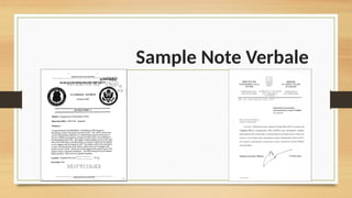 Sample Note Verbale
 