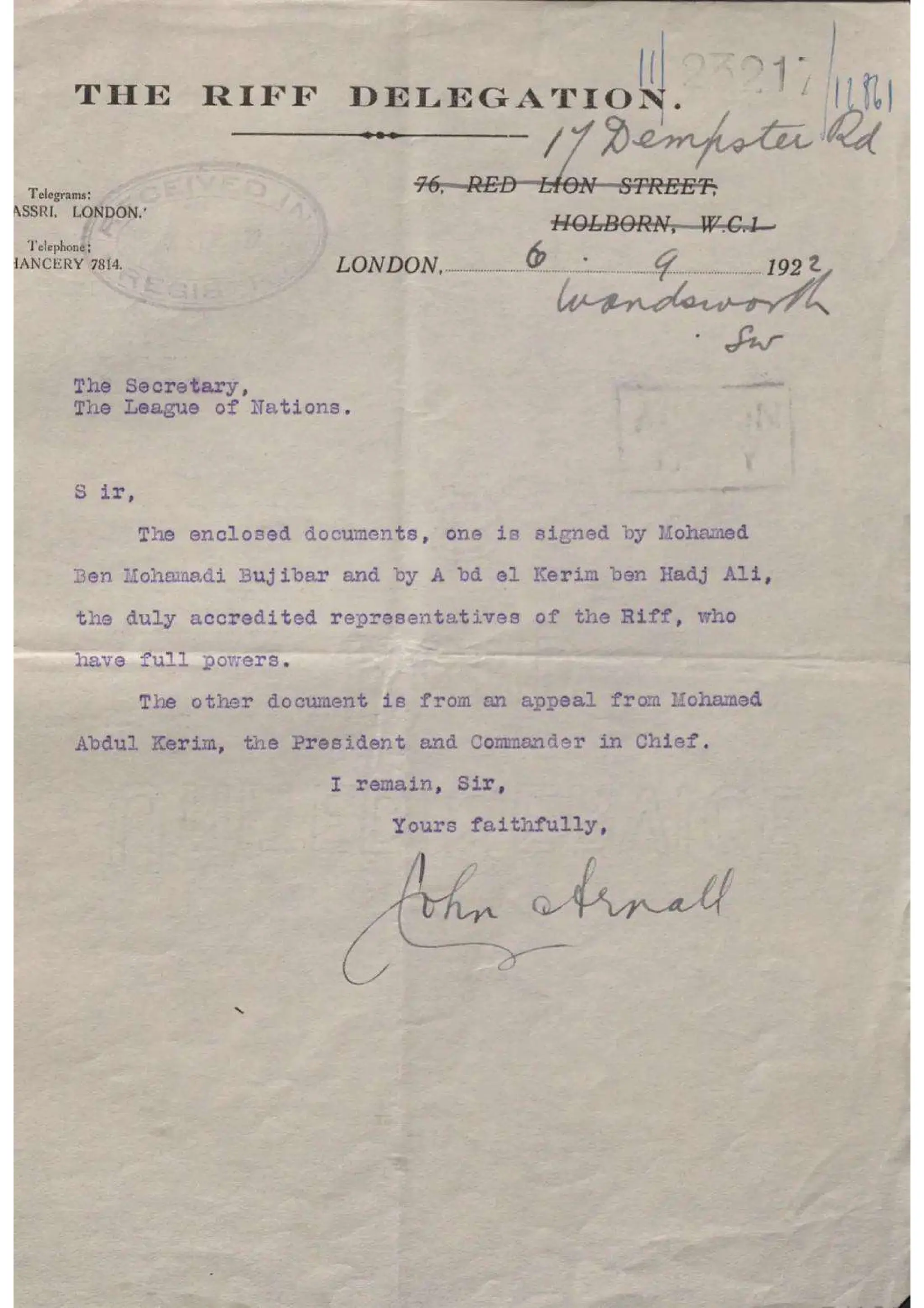 The Rift Republic Documents of the Rif Republic delegation to the United Nations | PDF