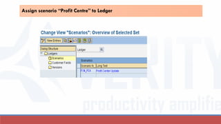Assign scenario “Profit Centre” to Ledger
 