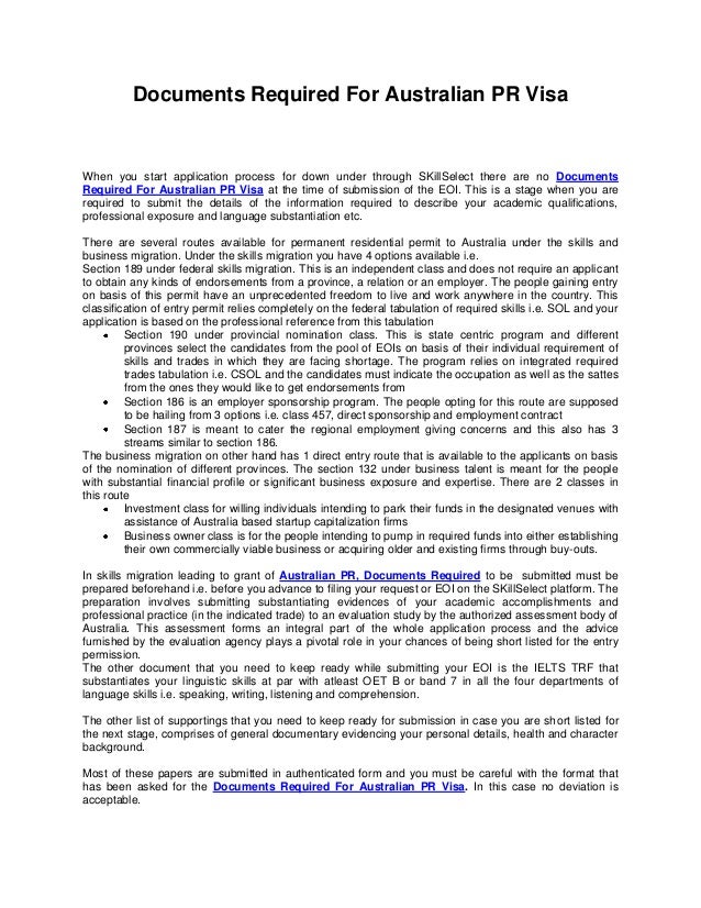 Documents Required For Australian Pr Visa documents-required-for-australian-pr-visa