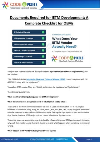 Oems Course Roster Documents Required for IETM Development - A Complete Checklist for OEMs.pdf