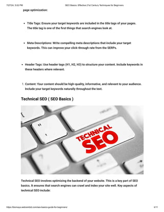 Mastering Basic SEO and SEO Basics: Your Ultimate Guide | PDF