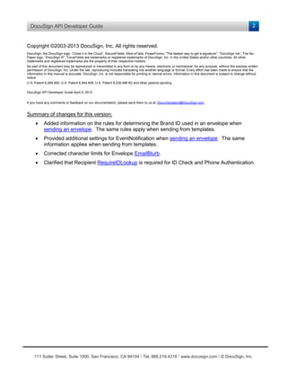 DocuSign SOAP API Developer Guide | PDF