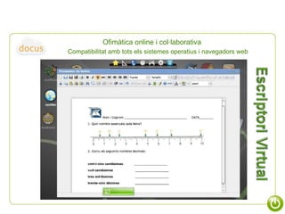 Compatibilitat amb tots els sistemes operatius i navegadors web Ofimàtica online i col·laborativa 