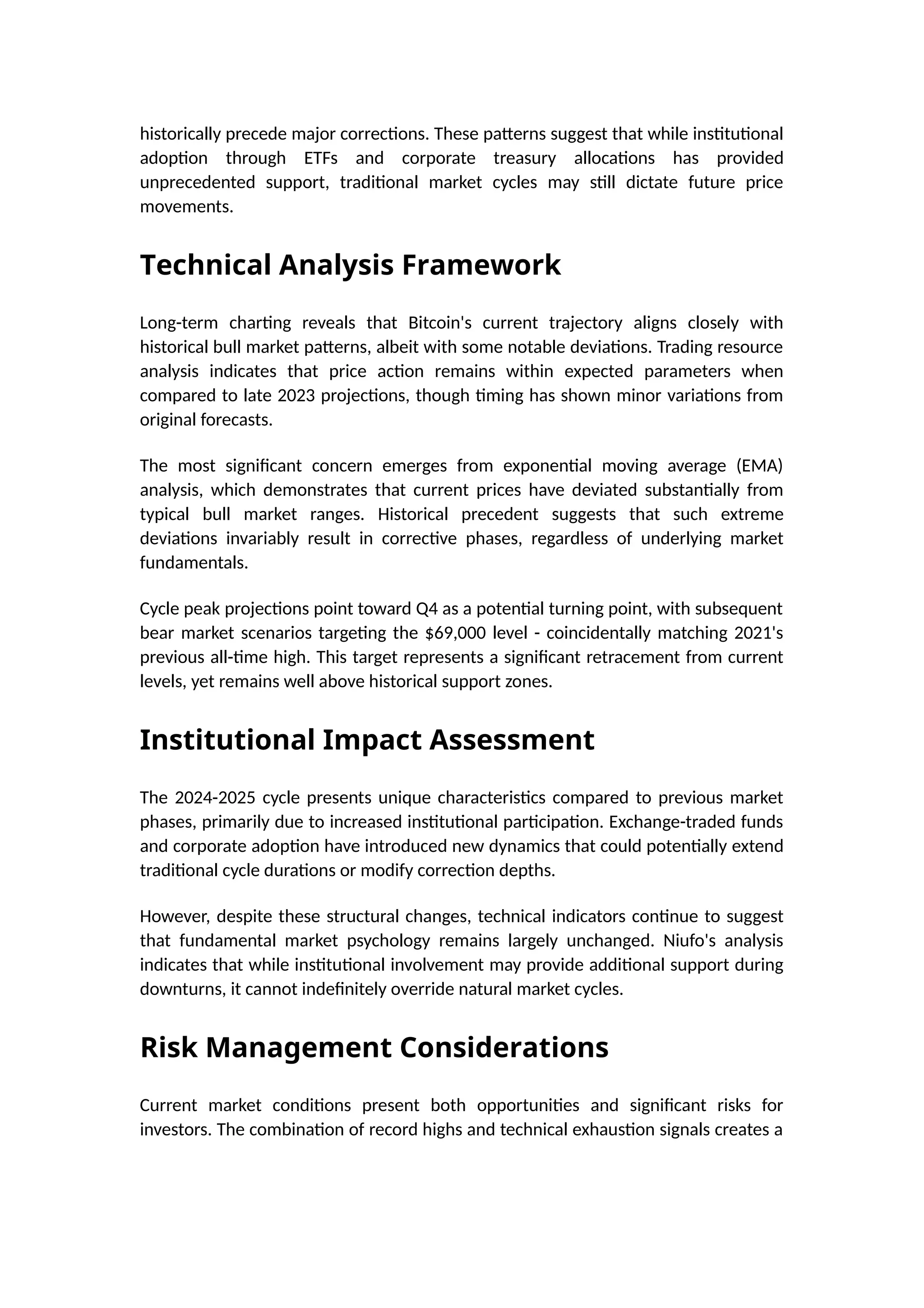 Niufo Market Insights: Bitcoin Shows Signs of Exhaustion as $69K Bear Target  Emerges | DOCX