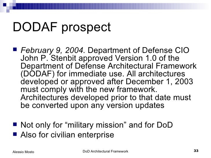DoD Architecture Framework Overview