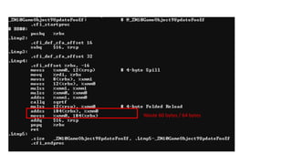 Waste 60 bytes / 64 bytes
 