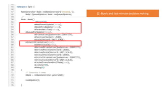(2) Bools and last-minute decision making
 
