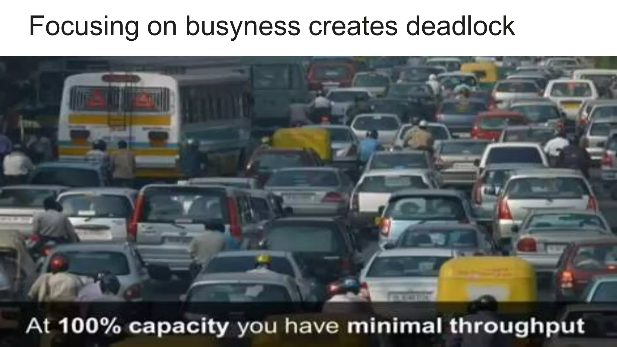 Focusing on busyness creates deadlock
@everydaykanban
 