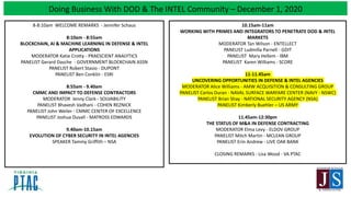 Doing Business With DOD & The INTEL Community – December 1, 2020
8-8:10am WELCOME REMARKS - Jennifer Schaus
8:10am - 8:55a...