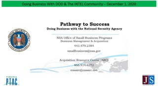 Doing Business With DOD & The Intel Community - 2020 