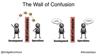 @bridgetkromhout #devopsdays
The Wall of Confusion
yolo nope
 