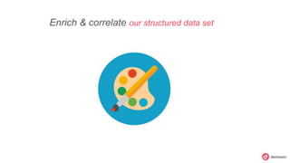 Enrich & correlate our structured data set
 