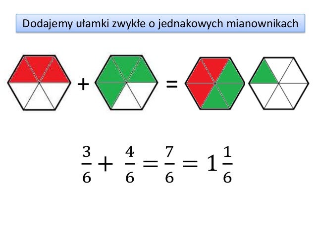 Ulamki Zwykle Dodawanie I Odejmowanie - Dodawanie i odejmowanie ułamków zwykłych o jednakowych mianownikach