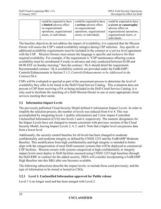 Do d cloud computing security requirements guide (srg) version 1 | PDF