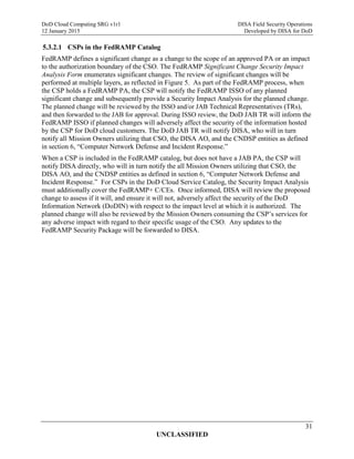 Do d cloud computing security requirements guide (srg) version 1 | PDF