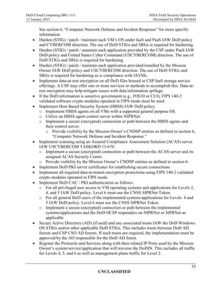 Security Guide Dod Do d cloud computing security requirements guide (srg) version 1 | PDF