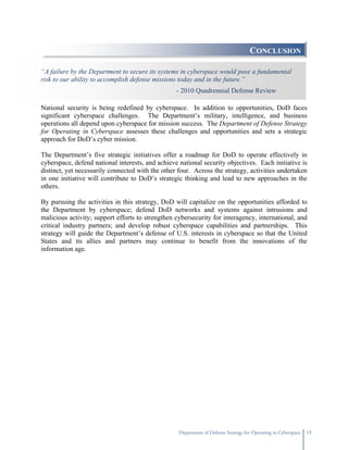 DoD Cyber Strategy | PDF