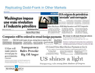 Replicating Dodd-Frank in Other Markets




                                  14
 