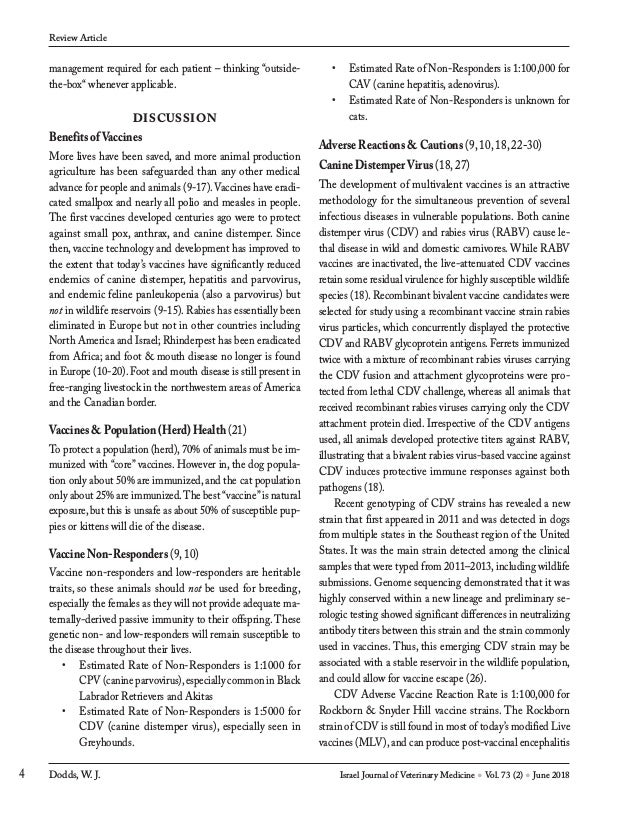 Vaccine Issues and the World Small Animal Veterinary Association (WSA…