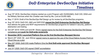 DoD Enterprise DevSecOps Initiative by Mr. Nicolas Chaillan | PPTX