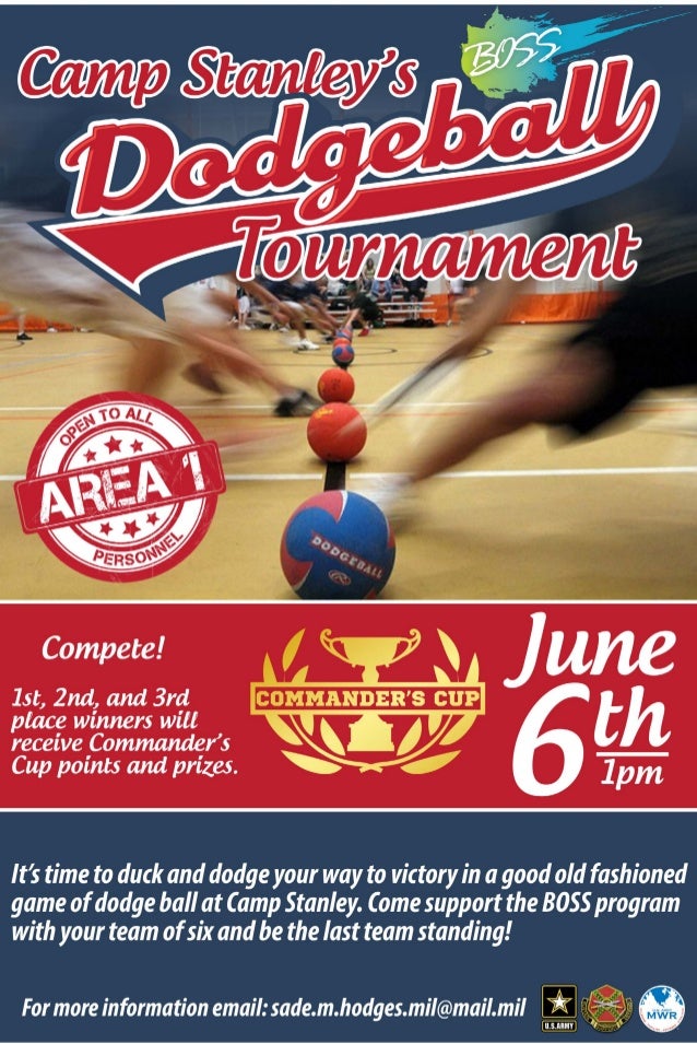 Dodgeball tournament poster