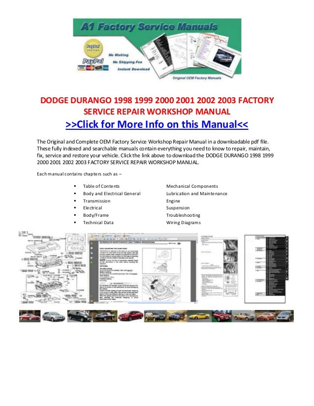 Dodge durango 1998 1999 2000 2001 2002 2003 factory ... suzuki vitara wiring diagram pdf 