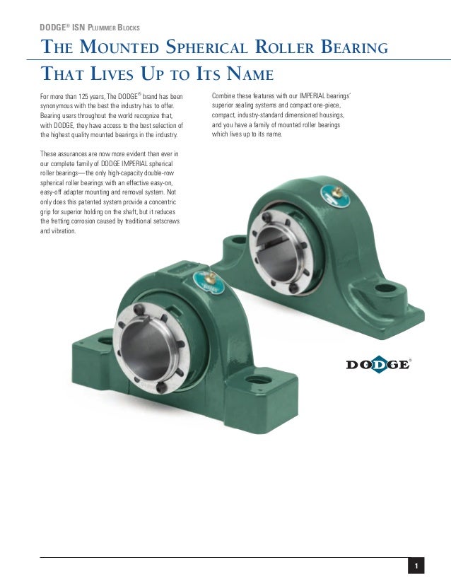 Dodge Imperial Roller Bearings Brochure