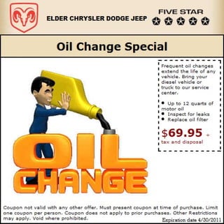Dodge Oil Change Special Tyler TX | Elder Chrysler Dodge Jeep