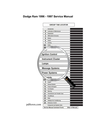 Dodge Ram 1996 - 1997 Service Manual
 
