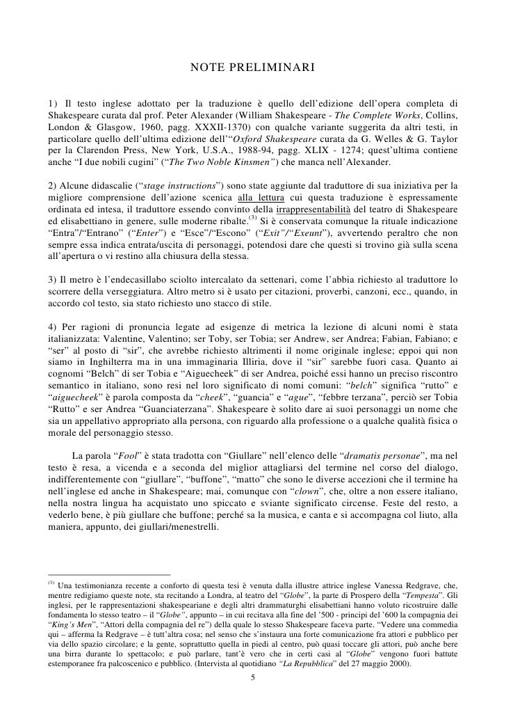 Dodicesima Notte Shakespeare