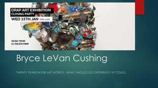 Bryce LeVan Cushing
TWENTY YEARS IN THE ART WORLD: WHAT I WOULD DO DIFFERENTLY IF COULD
 