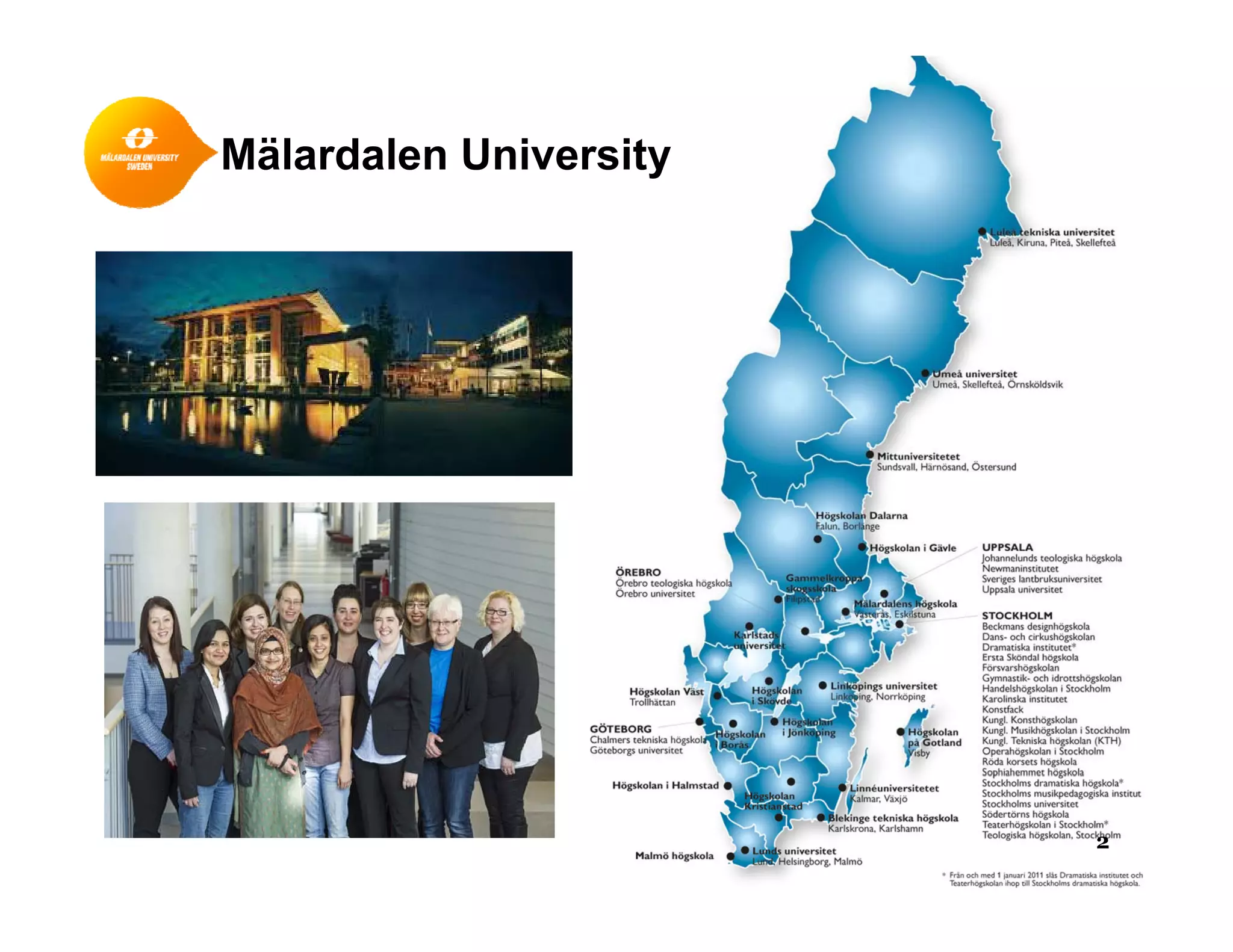 Mälardalen Universityy
2
 