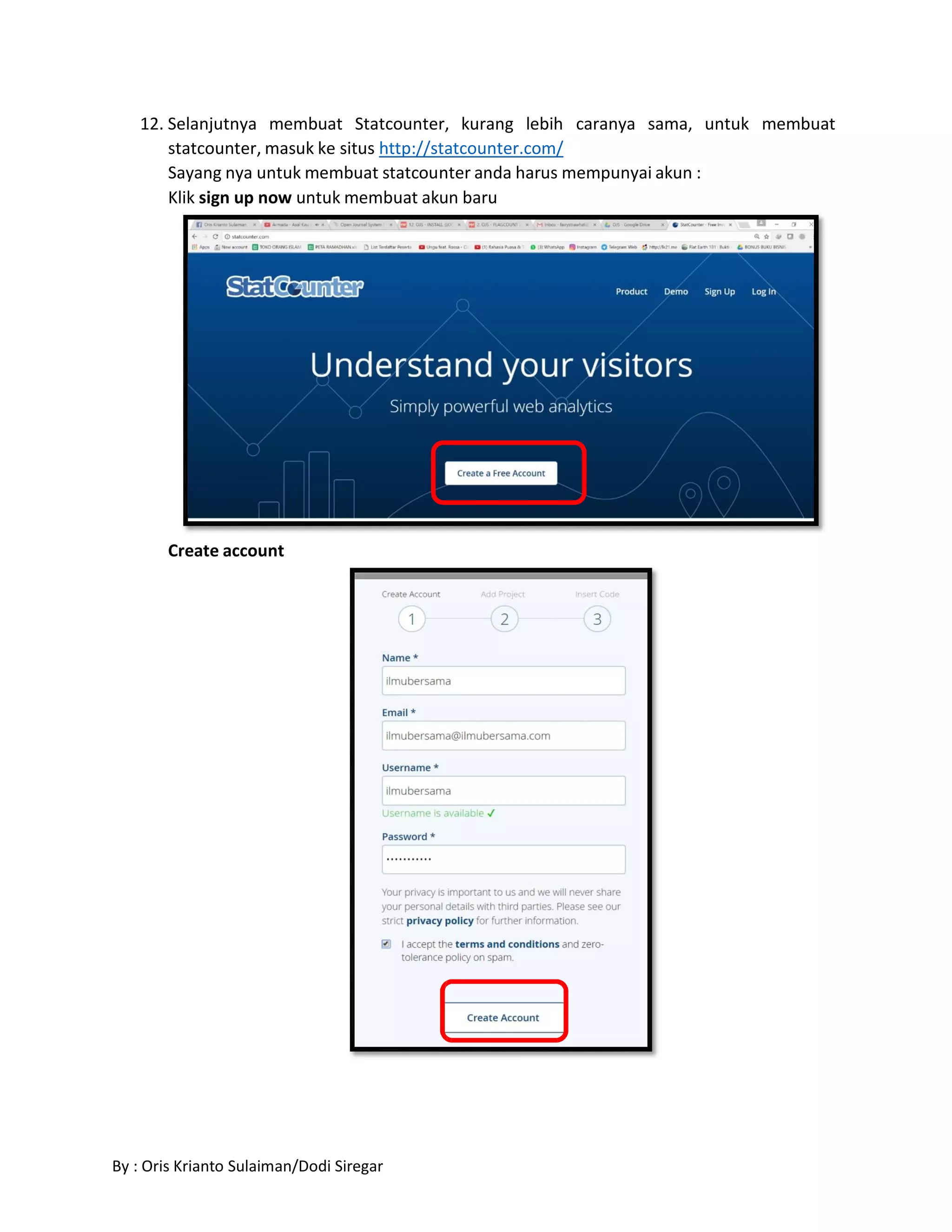 MEMBUAT FLAGCOUNTER dan STATCOUNTER Pada OJS | PDF