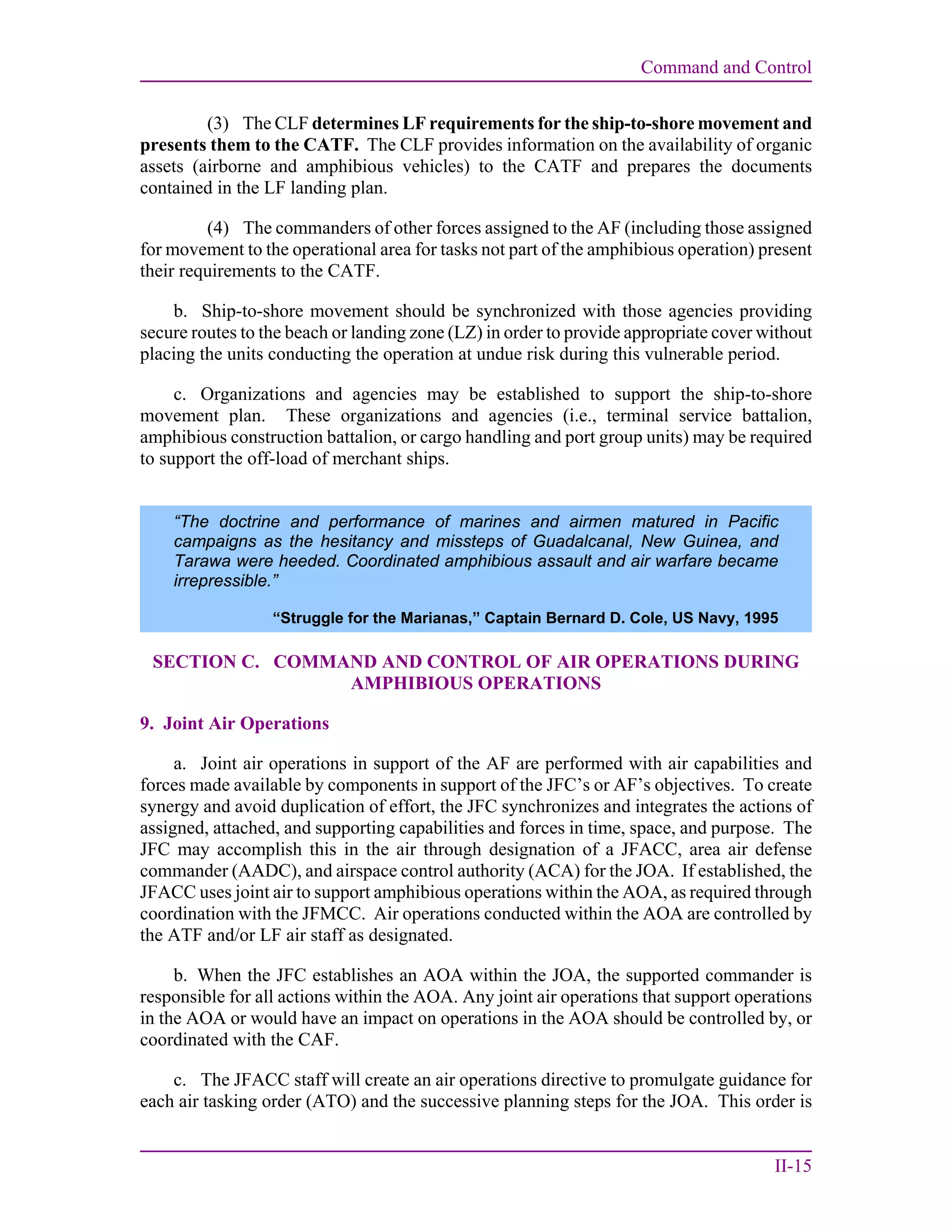 DOD Joint Doctrine on Amphibious Operations (Aug 2014) | PDF