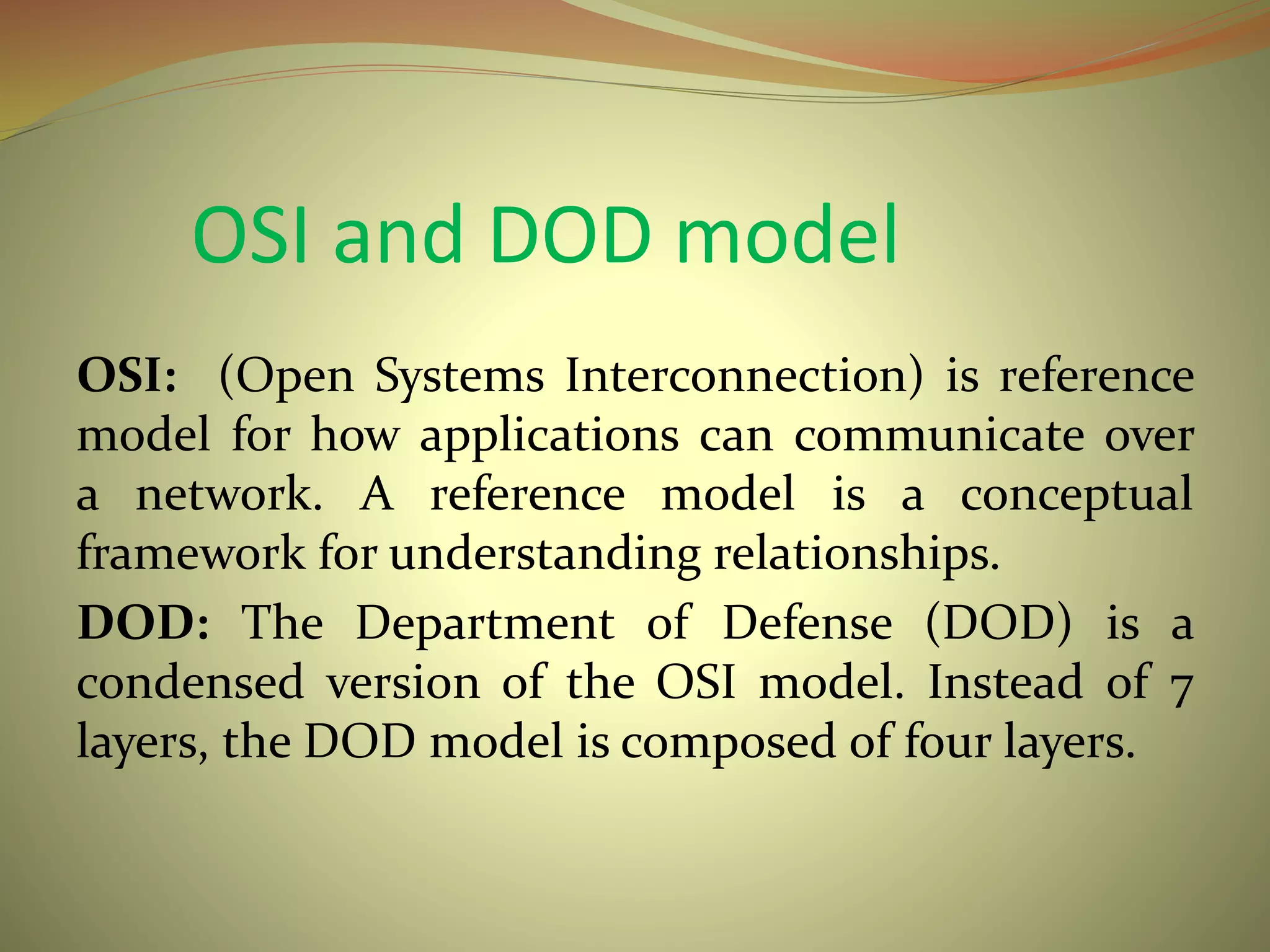 Dod & osi model | PPTX