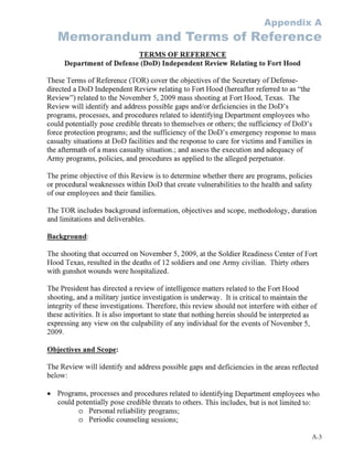 Appendix A
Memorandum and Terms of Reference




                                 A-3
 