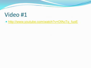 Video #1http://www.youtube.com/watch?v=OfAcTq_fuoEConclusionMr. Dodson may rescind his contract with the Sharders but that, in order to do so, he must return or offer to return the Sharders to their pre-contract status quo. Therefore, the Sharders are entitled to be reimbursed for the value of Mr. Dodson’s use of the truck. They are also entitled it insist that the truck be returned in substantially the same condition it was sold or that they be reimbursed for the damage to the truck while it was in Mr. Dodson’s possession.