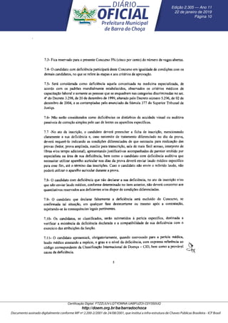 Edic¸ ˜ao 2.305 — Ano 11
22 de janeiro de 2019
P´agina 10
Certiﬁcac¸ ˜ao Digital: FTZZLIUV-LQTYOWNA-UABFUZOI-C0Y3S0UQ
http://doem.org.br/ba/barradochoca
 