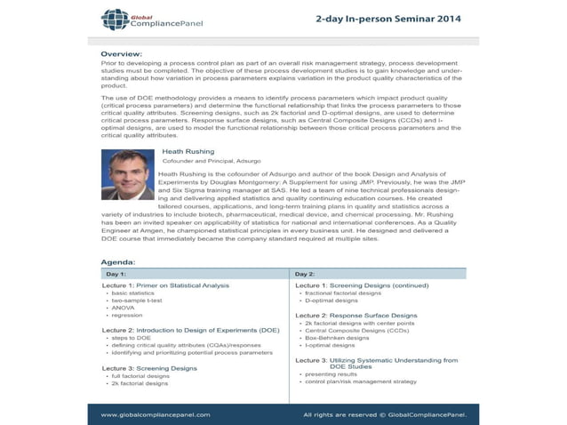 Doe process-development-validation | PPT