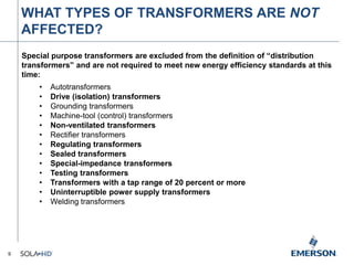 New Energy Conservation Standards for Transformers - DOE 2016 | PPTX
