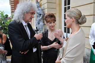 Brian May and Anita Dobson with HRH The Countess of Wessex